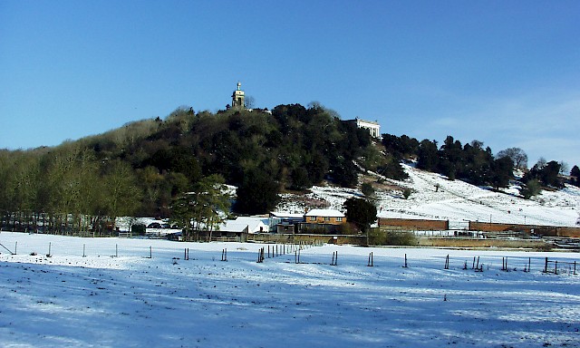 West Wycombe hill under snow
